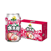 JIANLIBAO 健力宝 白桃水蜜桃汁网红水果饮料310ml*24罐整箱好喝0脂果味饮品