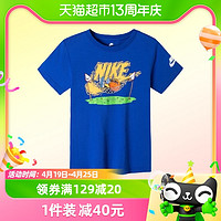 88VIP：NIKE 耐克 童装小童男童夏季针织纯棉亲肤儿童短袖T恤运动休闲上衣