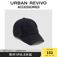 URBAN REVIVO 2024春季女士潮酷休闲风百搭帽子UAWA40150 黑色 F