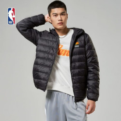 nba太阳队连帽羽绒服篮球运动时尚休闲保暖羽绒服腾讯体育xl
