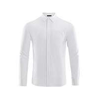 单导 户外衬衣日常商务吸汗舒适单向导湿衬衫男速干舒适商务日常纯色 白色 S