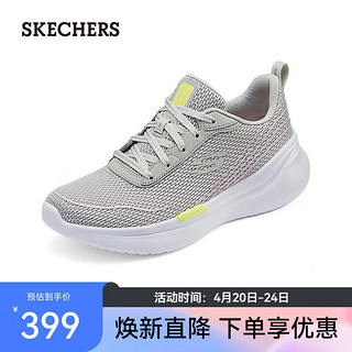 斯凯奇（Skechers）女鞋复古可颂鞋舒适透气网面鞋厚底休闲鞋运动鞋150221 灰色/多彩色/GYMT 35