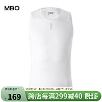 MBO/迈森兰 迈森兰（MBO）男士打底衫内衣排汗干爽公路自行车骑行背心无袖骑行服短袖 白色无袖打底衫 L