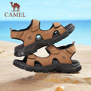 骆驼（CAMEL）2024夏季休闲凉鞋厚底缓震轻便透气舒适凉鞋 G14M307638 军绿 38