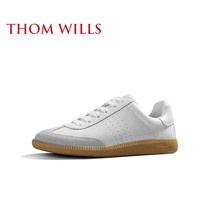 THOM WILLS【女鞋】德训鞋女鞋秋冬真皮休闲鞋皮鞋运动鞋 浅灰白色WG791 4.5 /35码