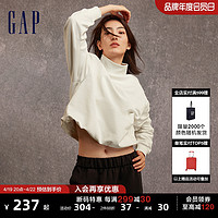 Gap 盖璞 女装早春高级宽松落肩袖廓形半高领卫衣运动休闲上衣810613