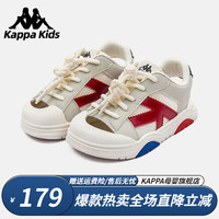 Kappa Kids卡帕儿童凉鞋男童夏季洞洞鞋女透气沙滩鞋中大童休闲鞋子 米红 35码 内长22.2cm适合脚长21.7cm
