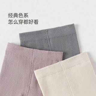 babylove婴儿连裤袜春款袜子宝宝过膝袜长筒高弹不勒腿百搭打底裤 烟灰 L（1-2岁）
