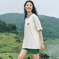迷你巴拉 MINI BALA 巴拉男童女童T恤夏季宝宝纯棉透气吸湿速干亲子装短袖T恤 奶白10501-爸妈款 180cm