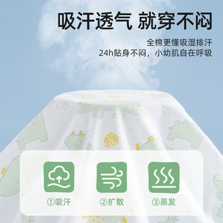 贝肽斯婴儿短袖包屁衣夏季薄款纯棉a类新生宝宝爬服三角哈衣 宇航员巡航 90cm(90cm)