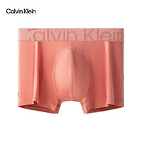 卡尔文·克莱恩 Calvin Klein 内衣男士提花腰边光泽低腰舒适防夹臀四角裤平角内裤NB3678 G4G-珊瑚粉 M