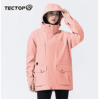 TECTOP 探拓 冲锋衣防寒防风户外登山滑雪服2412167CF女款珊瑚粉S