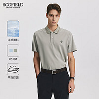 Scofield【凉感】SCOFIELD男士24年夏季简约休闲翻领舒适短袖POLO衫 浅军绿色 170