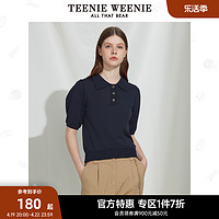 TEENIE WEENIE TeenieWeenie小熊奥莱甜美风针织衫女学院风短袖女辣妹风上衣女针