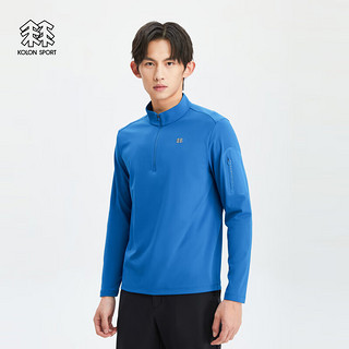 KOLON SPORT 可隆户外男士微拉绒半拉链长袖T恤 蓝色BU 180/XL