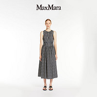 MaxMara 2024春夏女装印花棉府绸连衣裙9221244306 深蓝色 38