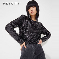 百亿补贴：MECITY 女装2023春季新款潮流时尚亮片设计气质减龄ins蕾丝衫女