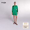 Maje2024春夏女装法式垂坠感多巴胺绿色连衣裙短裙MFPRO03626 绿色 T34