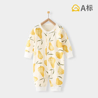 班杰威尔（Banjvall）婴儿连体衣衣服薄款婴儿衣服纯棉无骨0-2岁宝宝空调衫居家服睡衣 四季香梨 90cm