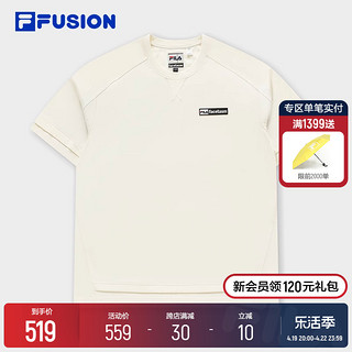 FILA 斐乐 FUSION x FACETASM斐乐潮牌男子针织短袖衫2024夏季新款T恤