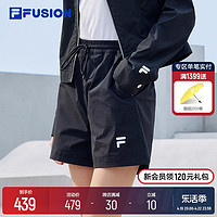 FILA 斐乐 FUSION斐乐潮牌运动短裤2024夏季新款休闲百搭梭织五分裤女