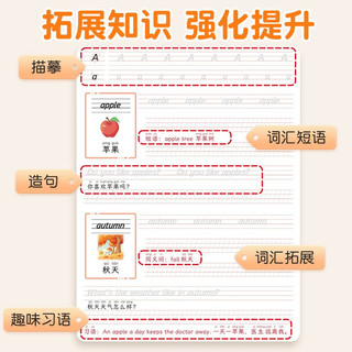 斗半匠英语同步练字帖 小学六年级下册小学课本练字帖 每日一练课外练习硬笔书法楷书控笔训练描红练字本 6年级下册