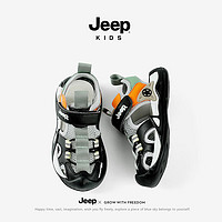 Jeep 吉普 儿童魔术贴轻便透气防滑包头凉鞋