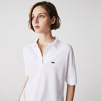 LACOSTE 拉科斯特 法国鳄鱼女装简约通勤休闲纯色透气短袖POLO衫