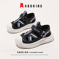 ABC KIDS男童鞋夏季儿童运动鞋女镂空单网面透气软底男孩鞋子中小童休闲鞋 黑色 31码 内长19.8脚长18.8