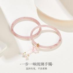 Lily&Lotty 一步一响琉璃手镯新中式闺蜜国风清冷感高级感复古风百搭手饰套装