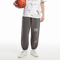杰克琼斯 NBA联名夏季时尚运动舒适字母印花抽绳松紧长裤男装