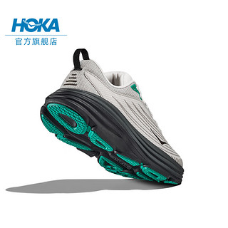 HOKA ONE ONE男款夏季邦代8公路跑鞋BONDI 8轻盈缓震透气 【】雾灰色/黑色 （5月1日 10点） 44