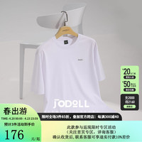 JODOLL乔顿【生活性防水】短袖T恤男士夏季时尚休闲多色纯棉四面弹短T 白色 50
