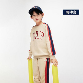 Gap 盖璞 男女童春季2024新款LOGO撞色运动卫衣卫裤两件套套装890294