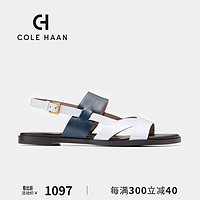 colehaan/歌涵 女士凉鞋 2024春夏时尚舒适轻巧透气通勤休闲鞋W30286 白色/蓝色 35.5