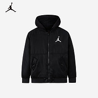 NIKE 耐克 童装男童JORDAN棉服冬季儿童短款外套 正黑色 160(L)