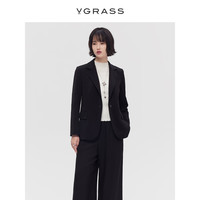 VGRASS维格娜丝24年夏季西装外套VSW2P2063B 墨黑色 XS