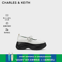 CHARLES&KEITH x Short Sentence自在穿行系列厚底玛丽珍鞋女士CK1-70900509 粉白色Chalk 37