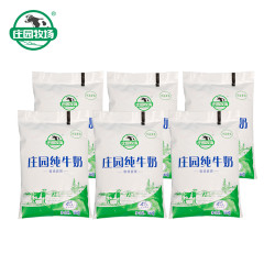 庄园牧场牛奶_庄园牧场 纯牛奶180g*6袋儿童成人全脂牛奶奶味浓郁回甘