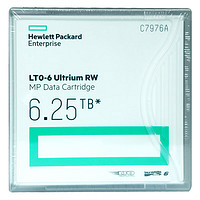 HP 惠普 E)磁带机磁带库存储磁带含条码标签 HPE1盘装 LTO6 6.25TB C7976A