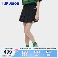 FILA 斐乐 FUSION斐乐潮牌梭织短裙女2024夏时尚休闲收腰显瘦半身裙