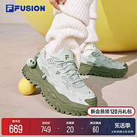 FILA 斐乐 欧阳娜娜同款 FILA FUSION斐乐潮牌硬糖女鞋运动鞋2024春季跑步鞋