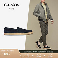 GEOX 杰欧适 男鞋2024早春一脚蹬舒适休闲单鞋U25DWA 海军蓝C4064 43