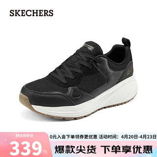 SKECHERS 斯凯奇 男士舒适休闲鞋缓震轻质运动鞋118055 黑色/BLK 40