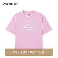 LACOSTE法国鳄鱼童装24夏季趣味百搭短袖T恤TJ7659 IU9/粉色 6A
