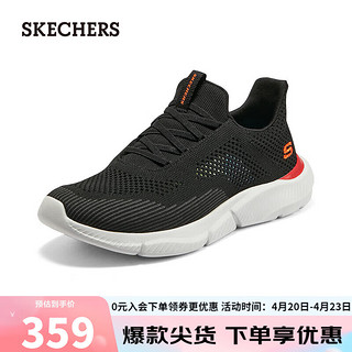 SKECHERS 斯凯奇 轻盈舒适一脚蹬男子轻便透气休闲运动鞋210281 黑色/BLK 40