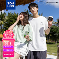 唐狮 TONLION2024夏季圆领短袖T恤 男款/本白 2XL