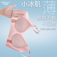 海狸嗨哩(McHiley)哺乳内衣夏季超薄款防下垂聚拢产后喂奶大码文胸罩孕期女 柔雾粉 XXL(145-170/90B-E,95A-B)