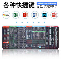 EWEADN 前行者 快捷键办公鼠标垫超大号锁边加厚可爱游戏电脑桌布台式笔记本垫子