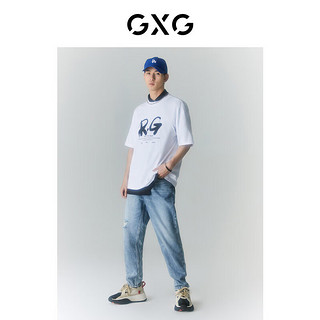 GXG男装短袖T恤2022年夏季 白色 170/M